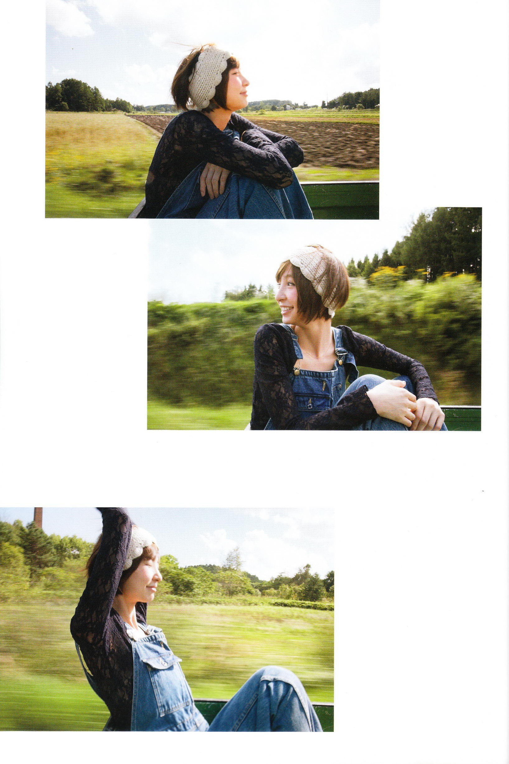 woman on a moving train