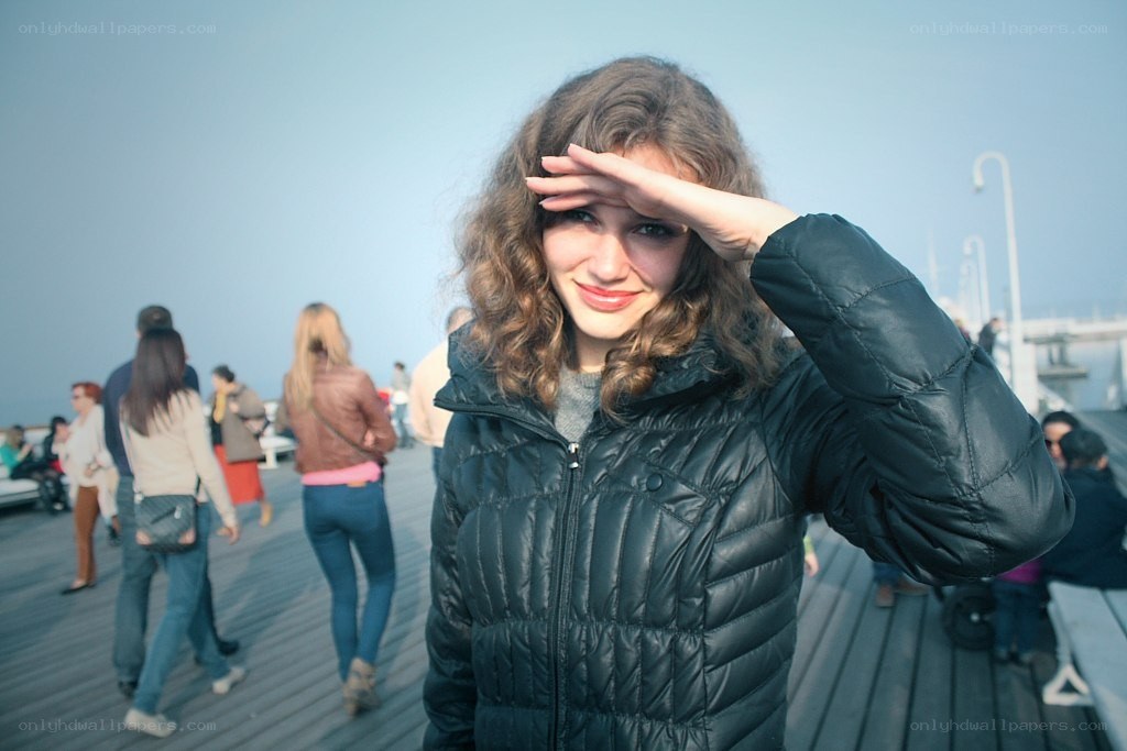 Woman on a pier