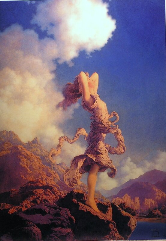 Woman on a rocky cliff