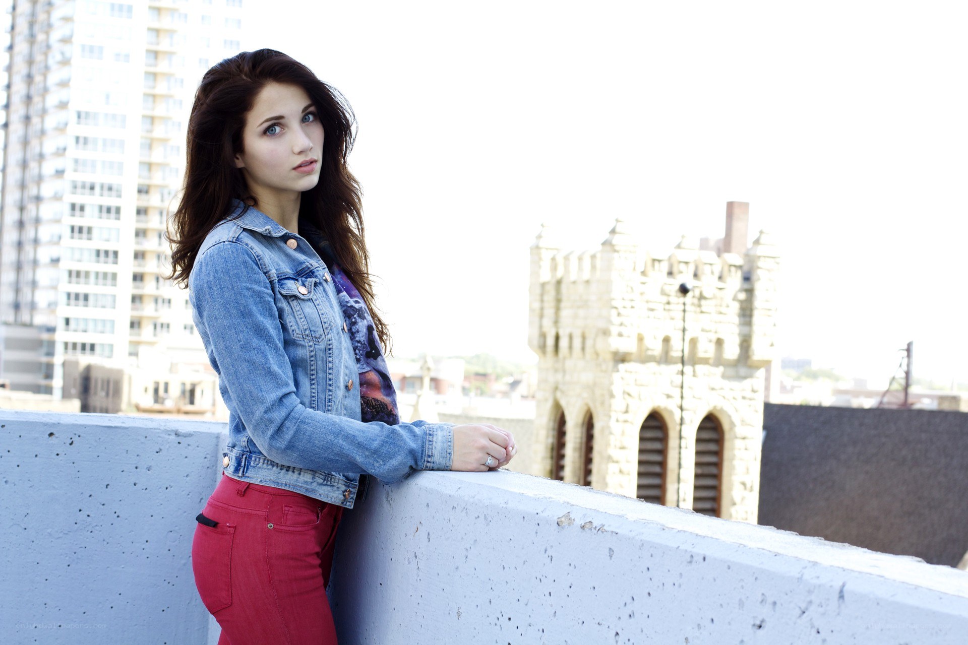 woman on a rooftop