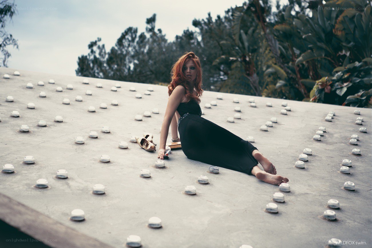 Woman on a rooftop