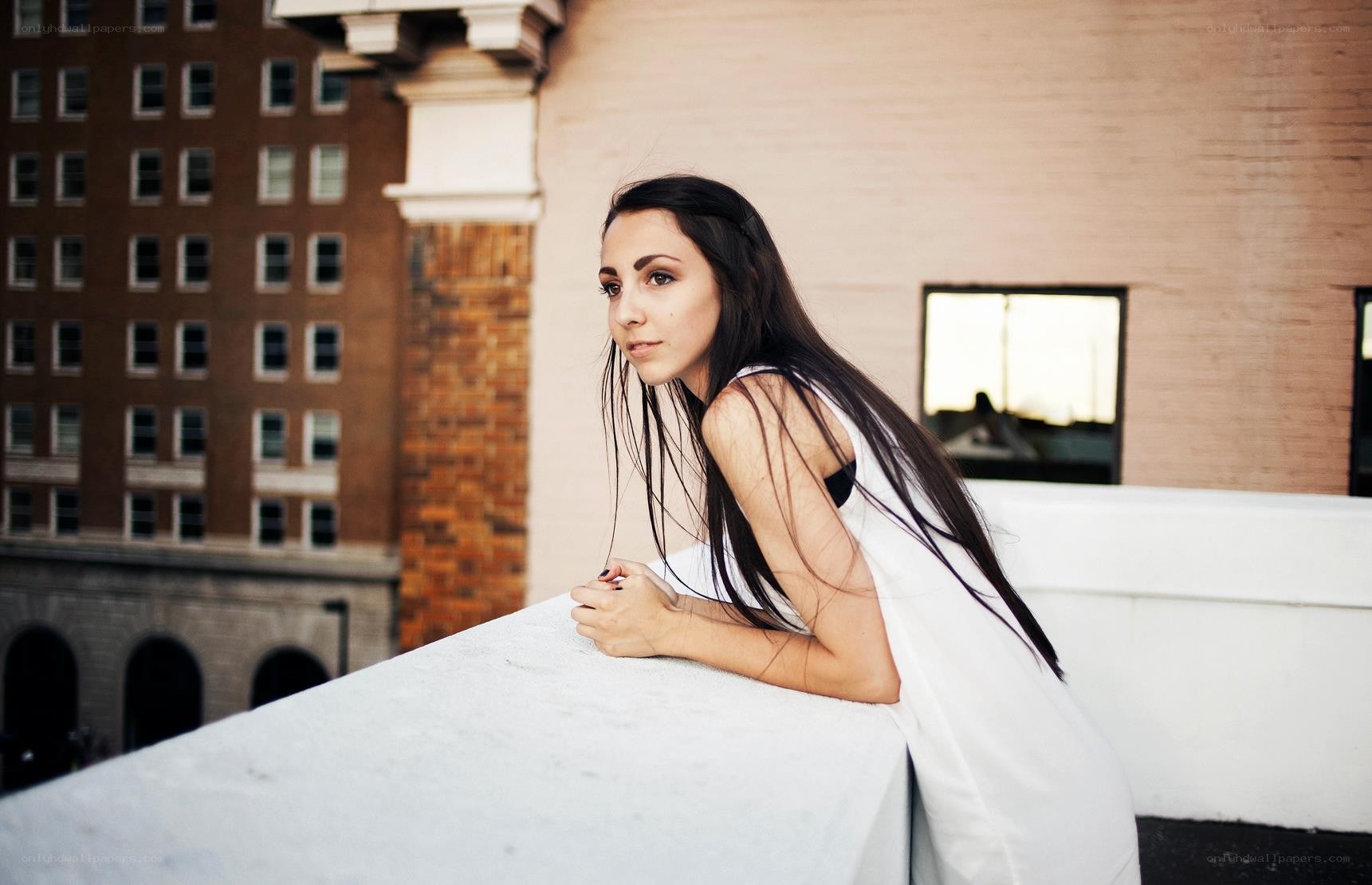 woman on a rooftop