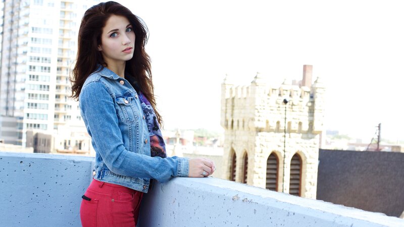 woman on a rooftop