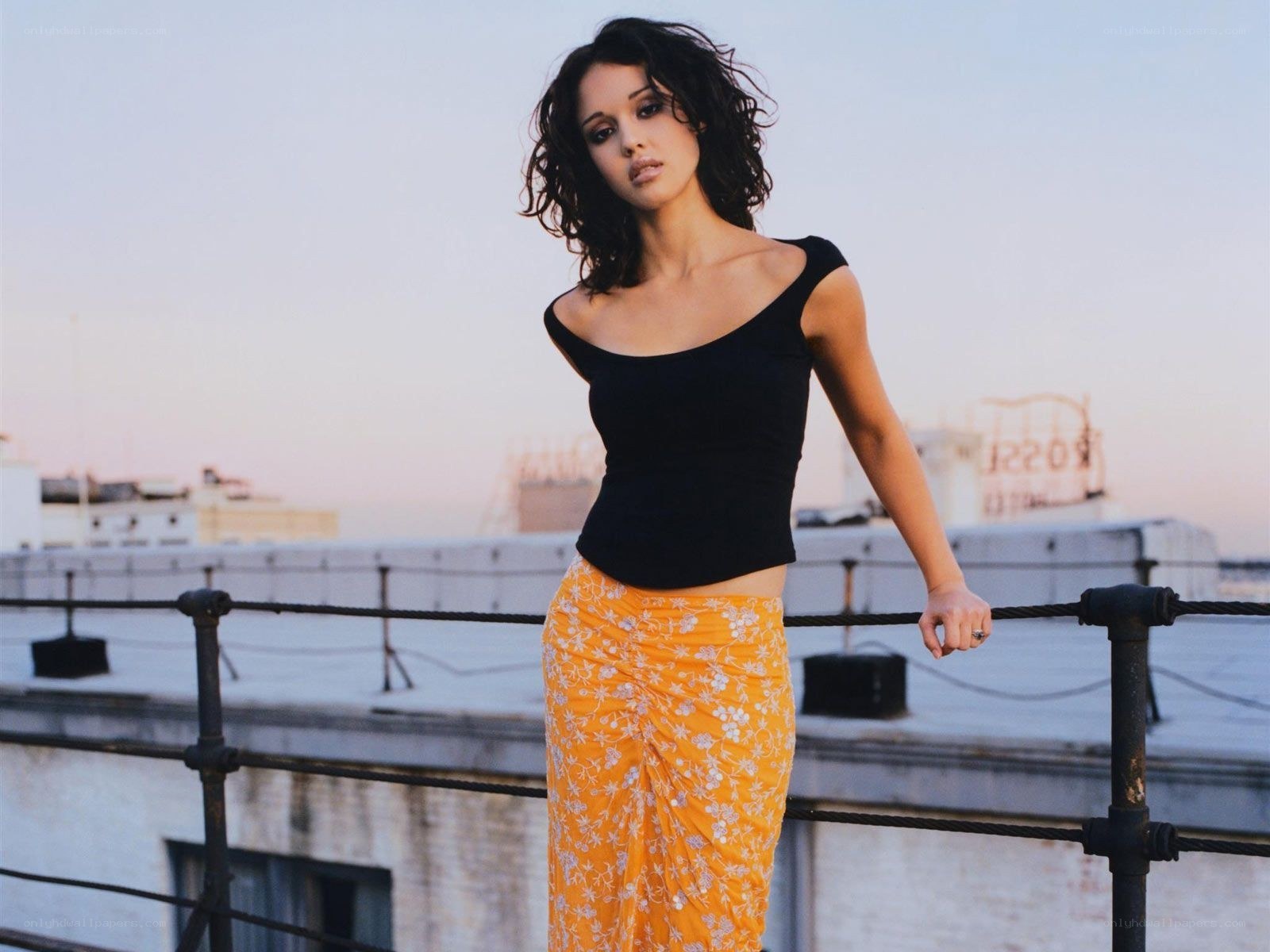 woman on a rooftop