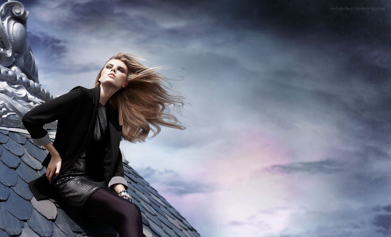 woman on a rooftop