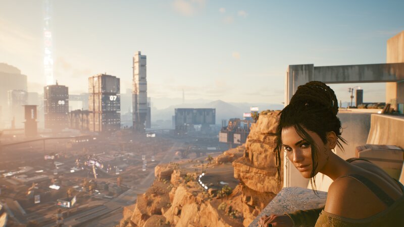 Woman on a Rooftop — Brown, Dramatic