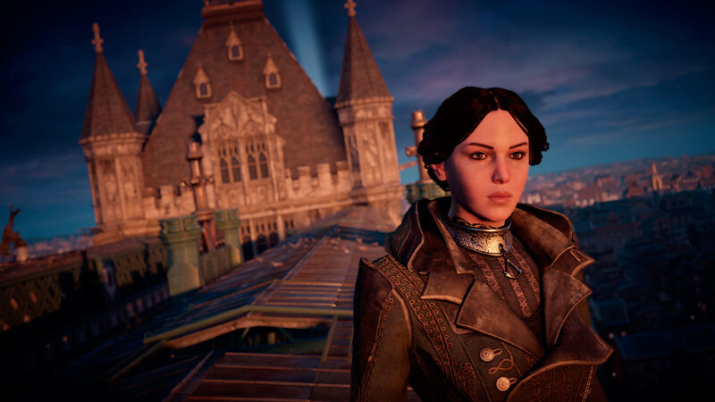 Woman on a Rooftop — Brown