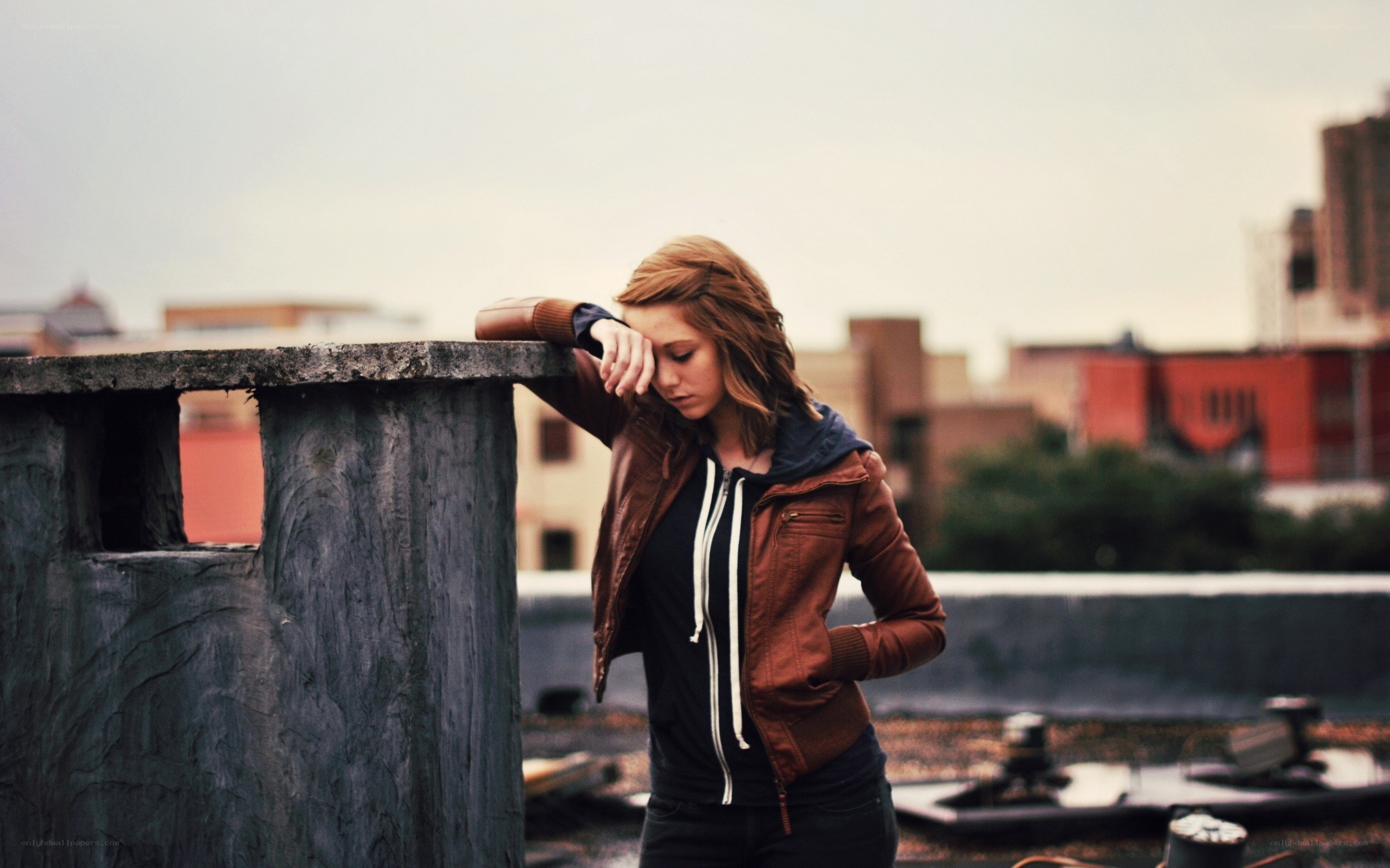 woman on a rooftop