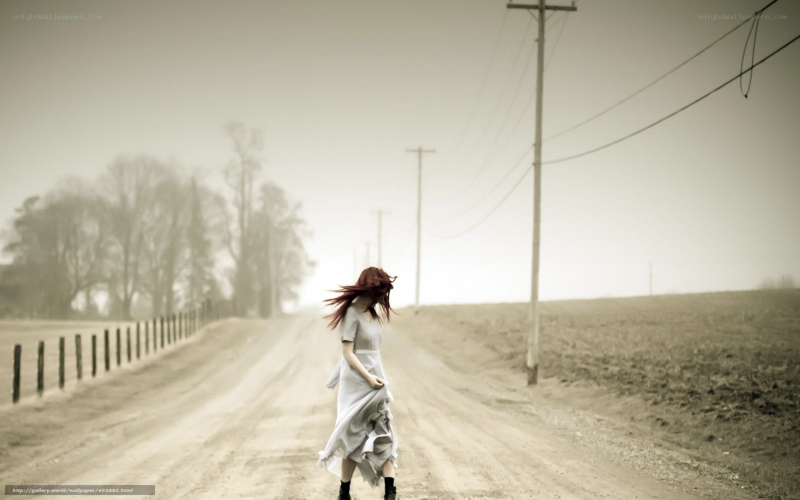 Woman on a rural road