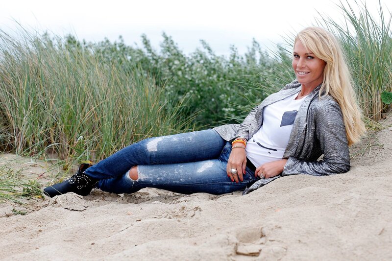 Woman on a sandy dune