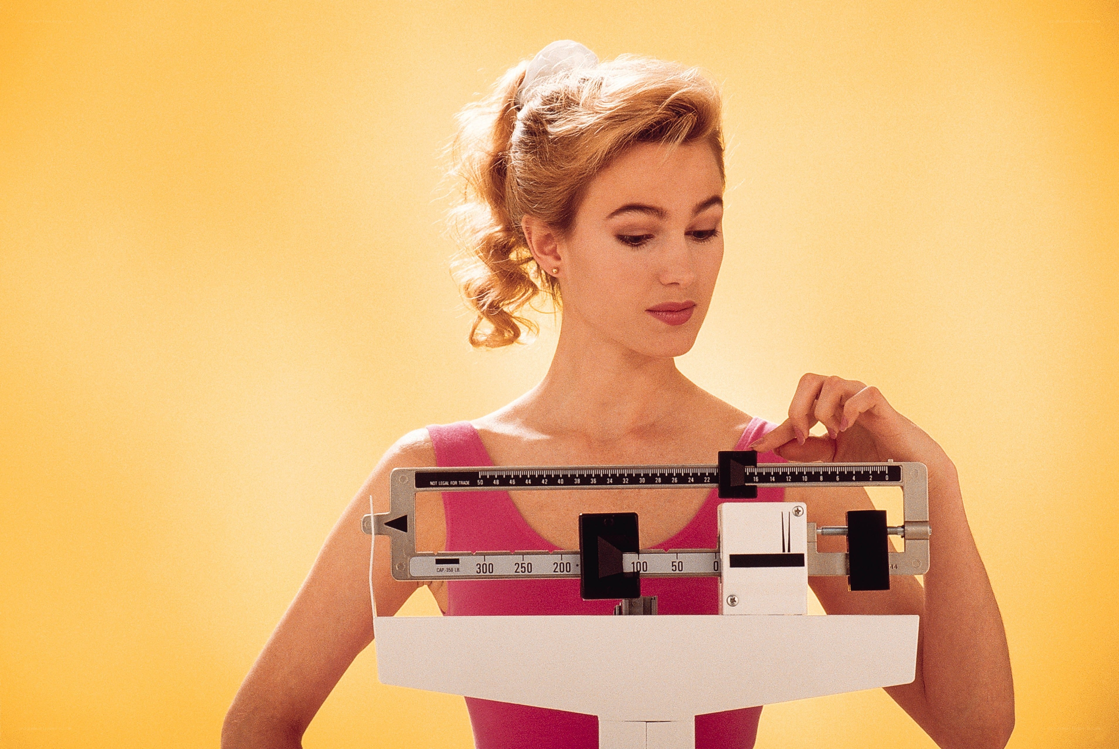 woman on a scale