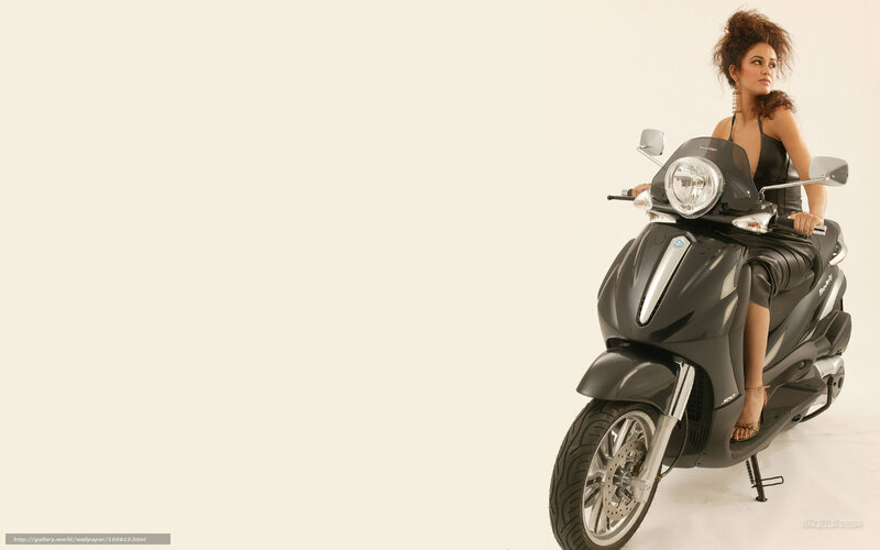 woman on a scooter