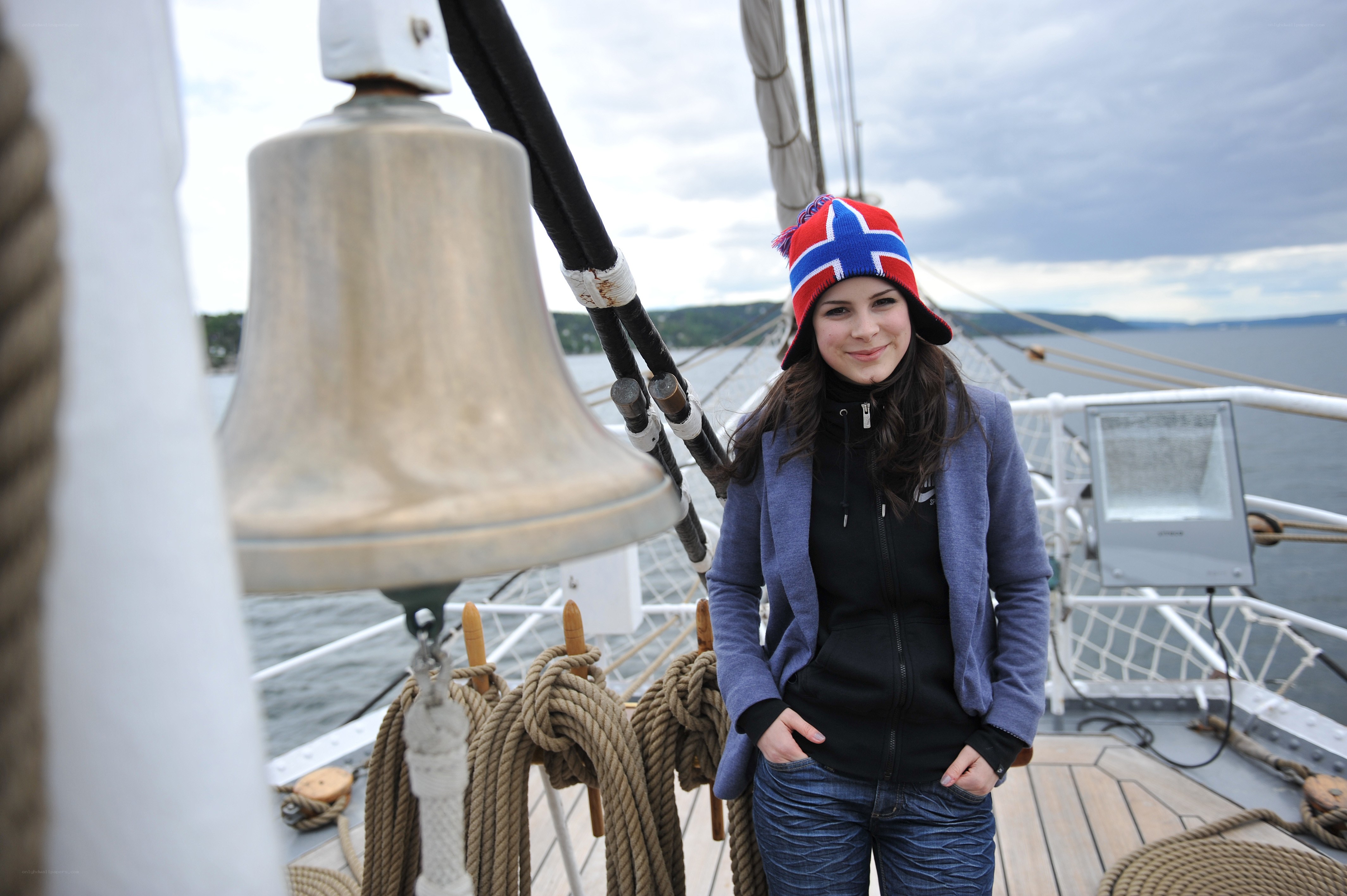 woman on a ship deck