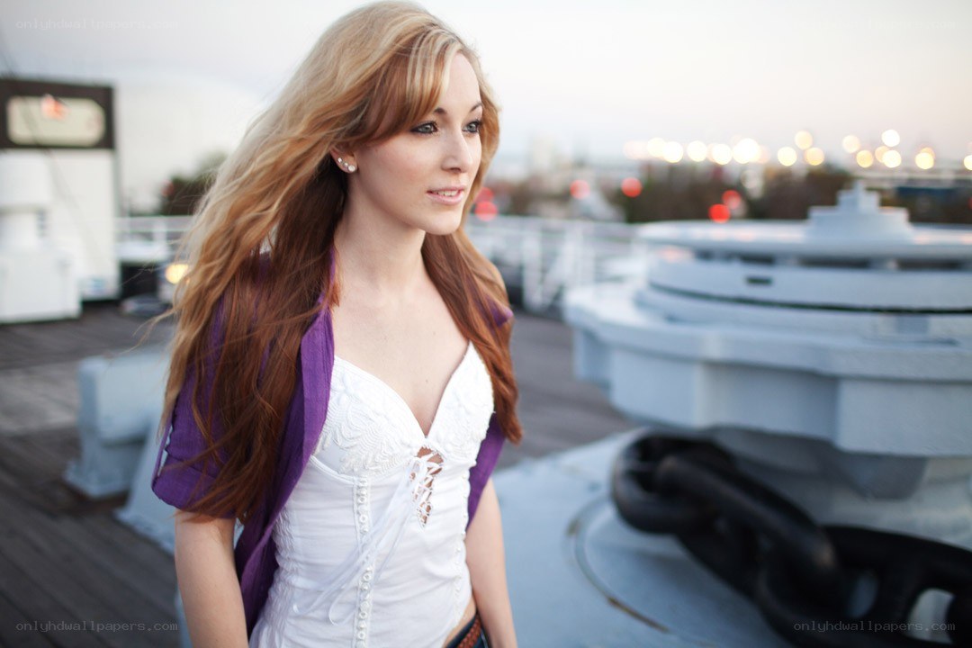woman on a ship deck
