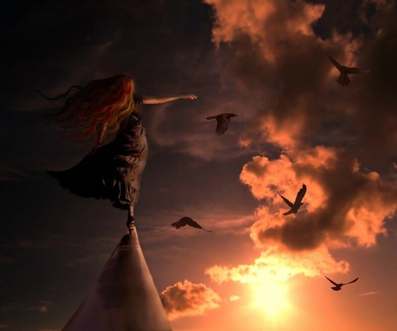 Woman on a Spire