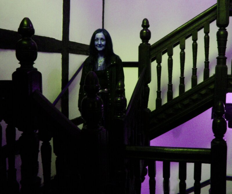 woman on a staircase
