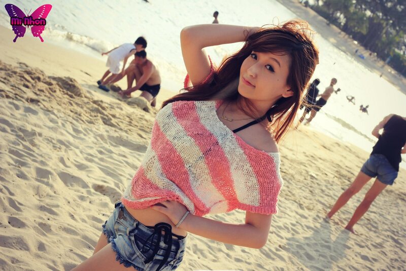 Woman on a sunny beach