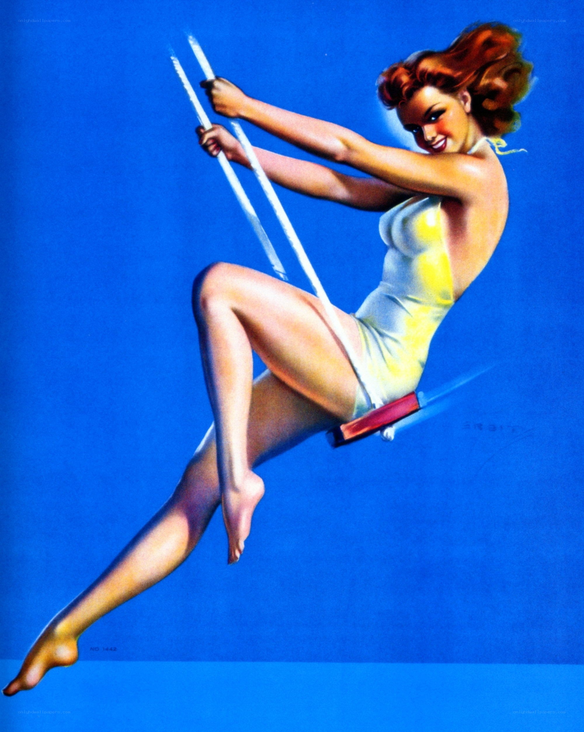 Woman on a swing