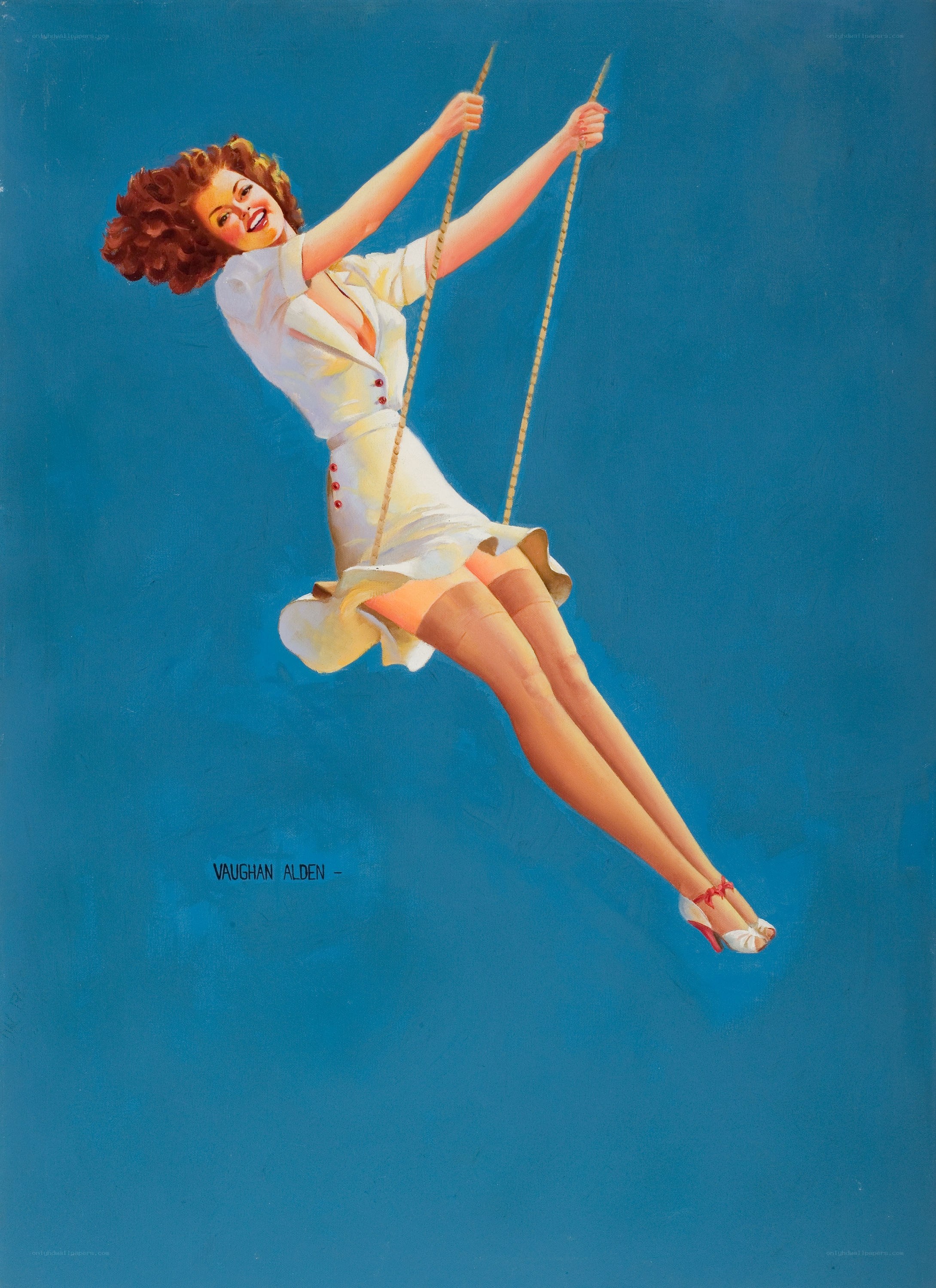 Woman on a swing