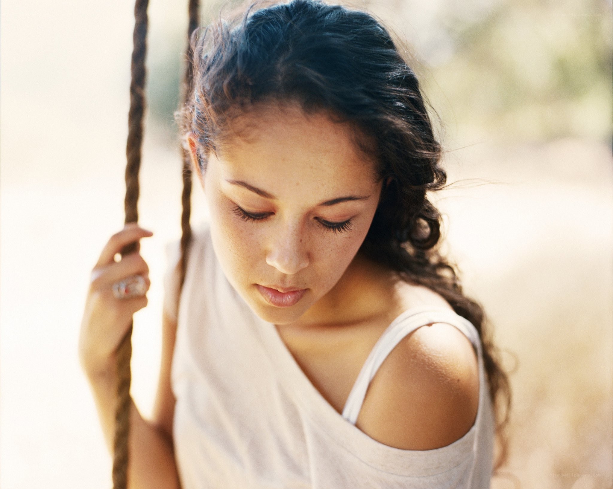 woman on a swing