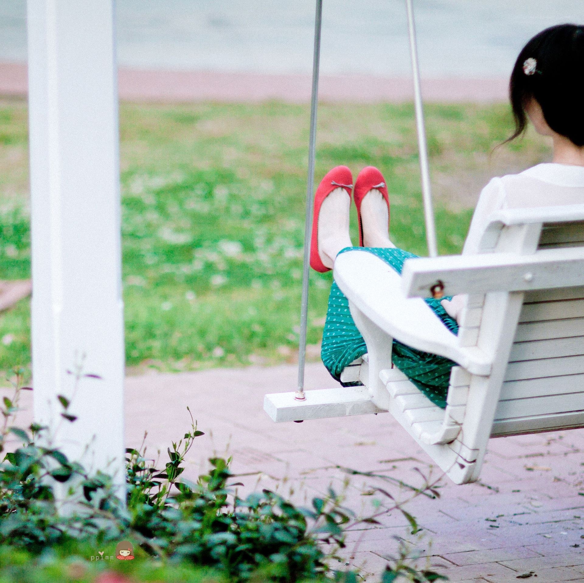 Woman on a swing