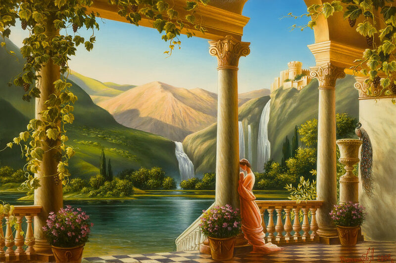 Woman on a Terrace