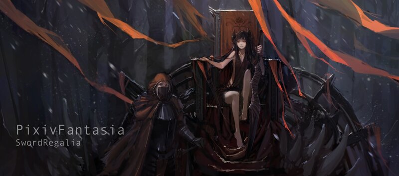 Woman on a Throne — Black, Dramatic