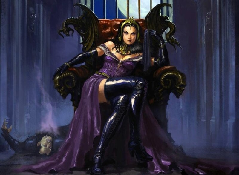 Woman on a Throne — Purple, Dramatic