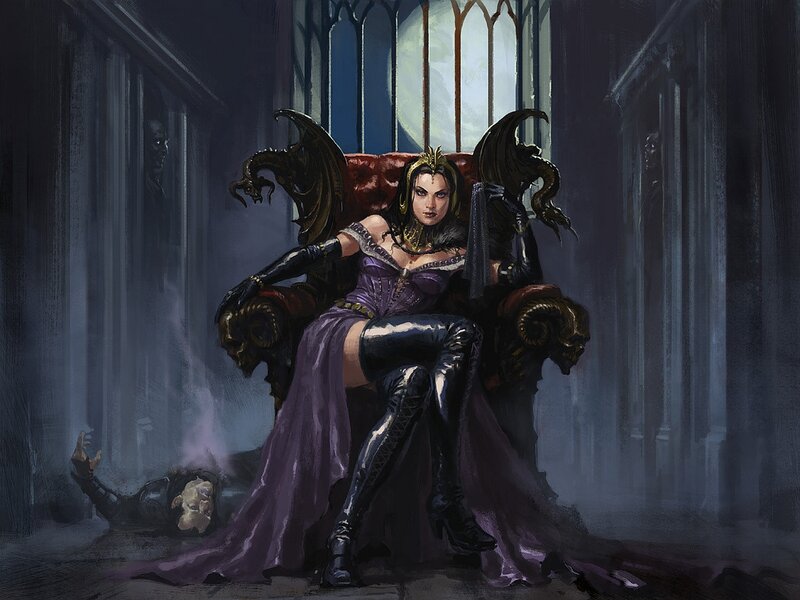 Woman on a Throne — Purple