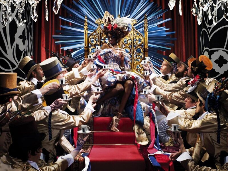 Woman on a Throne — Red