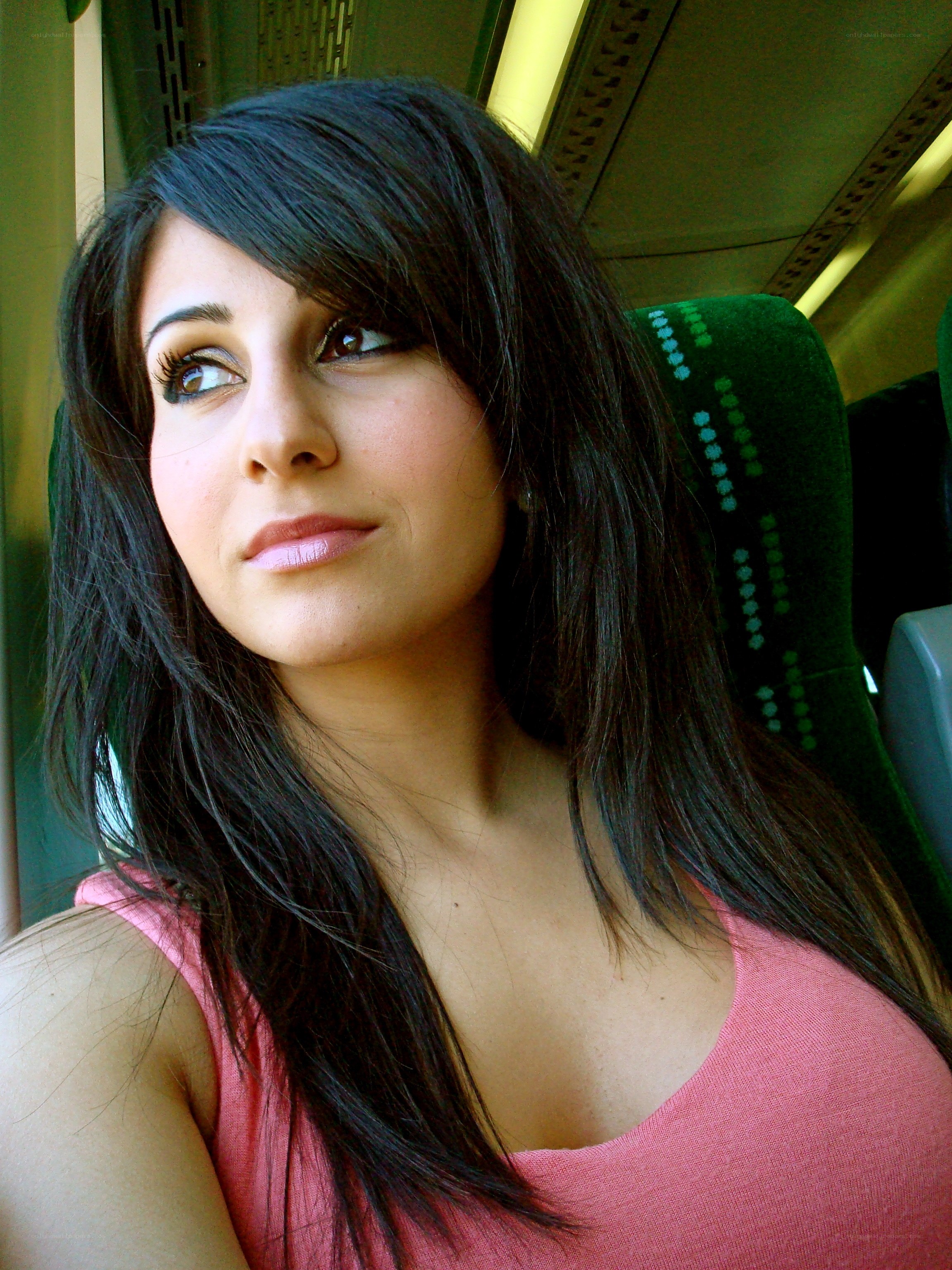 woman on a train