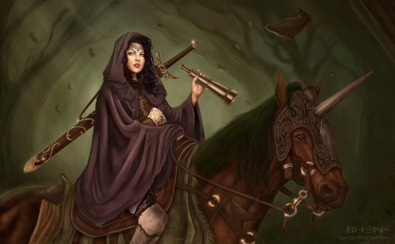 Woman on a Unicorn