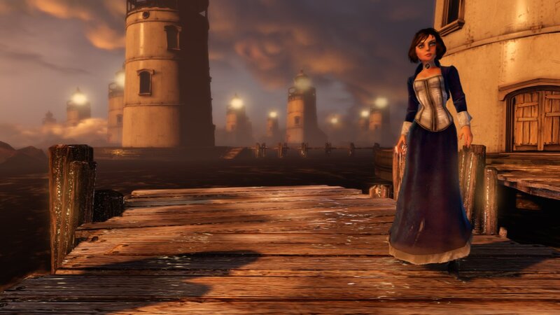 woman on a wooden dock