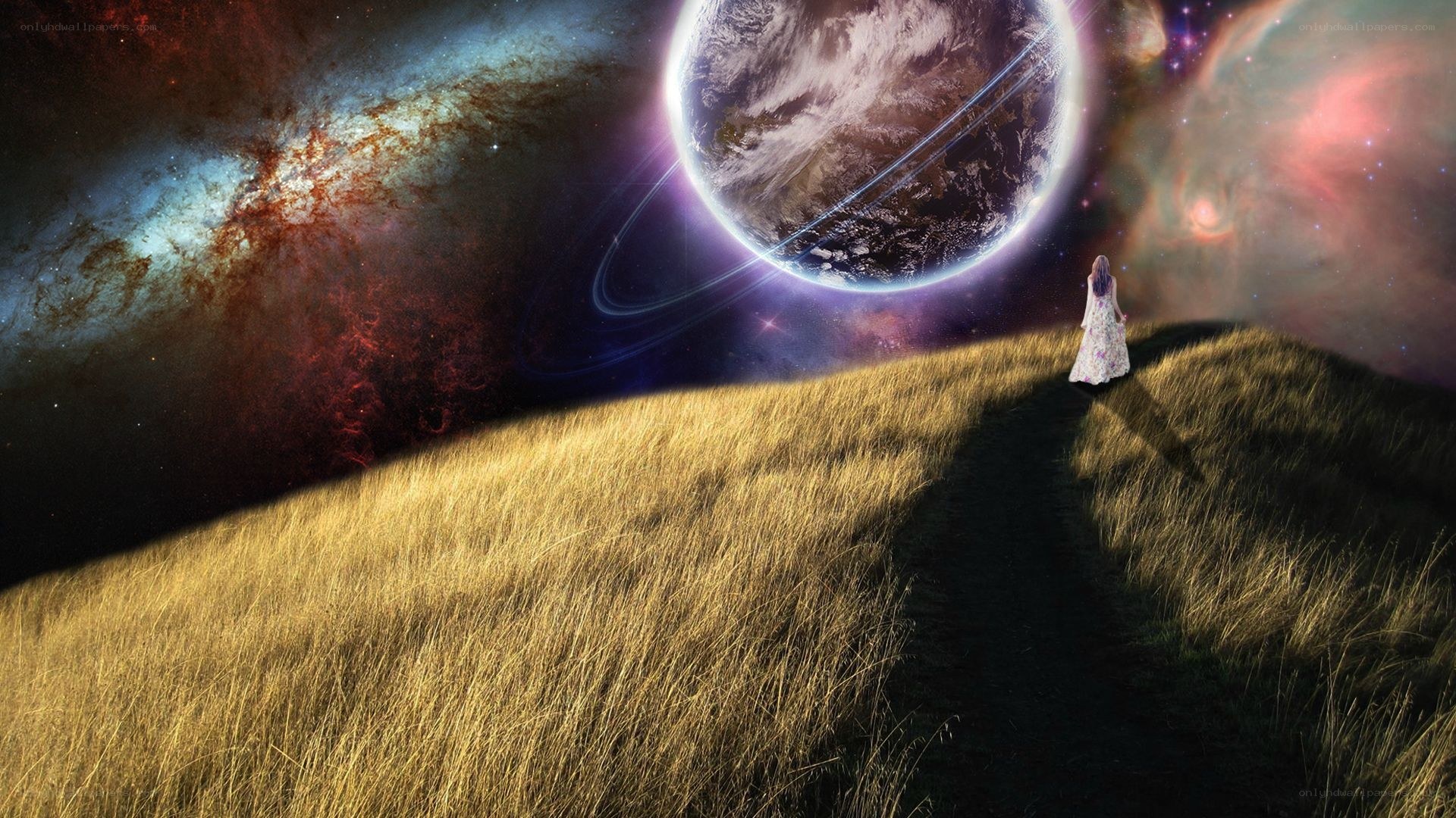 woman on alien planet