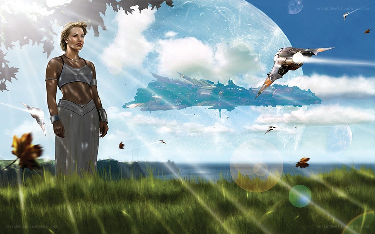 woman on alien planet
