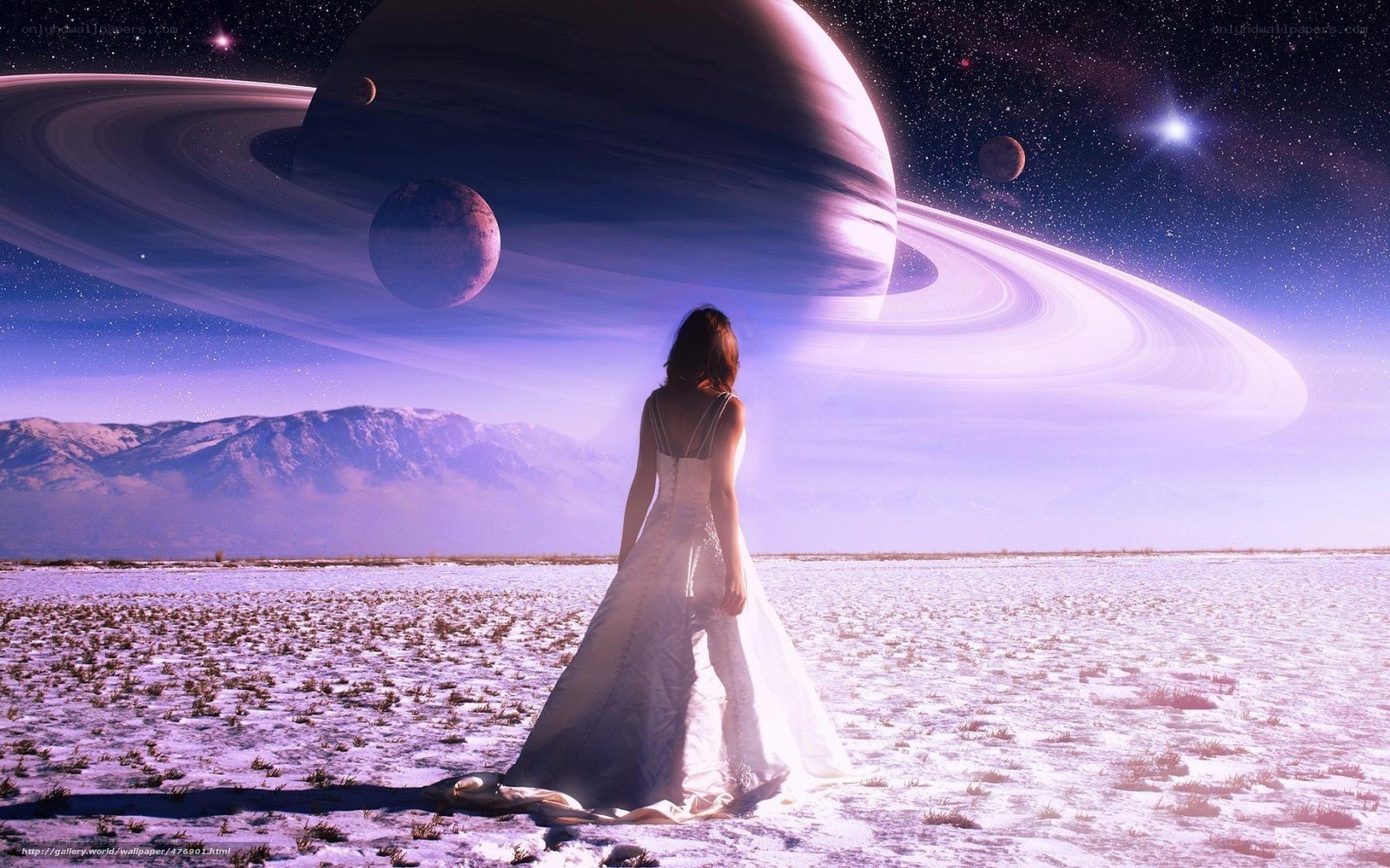 Woman on alien planet