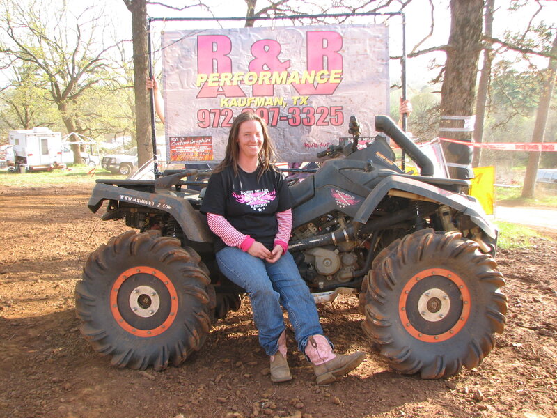 Woman on ATV
