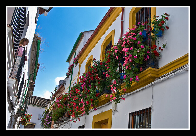 Woman on Balcony — White, Bright