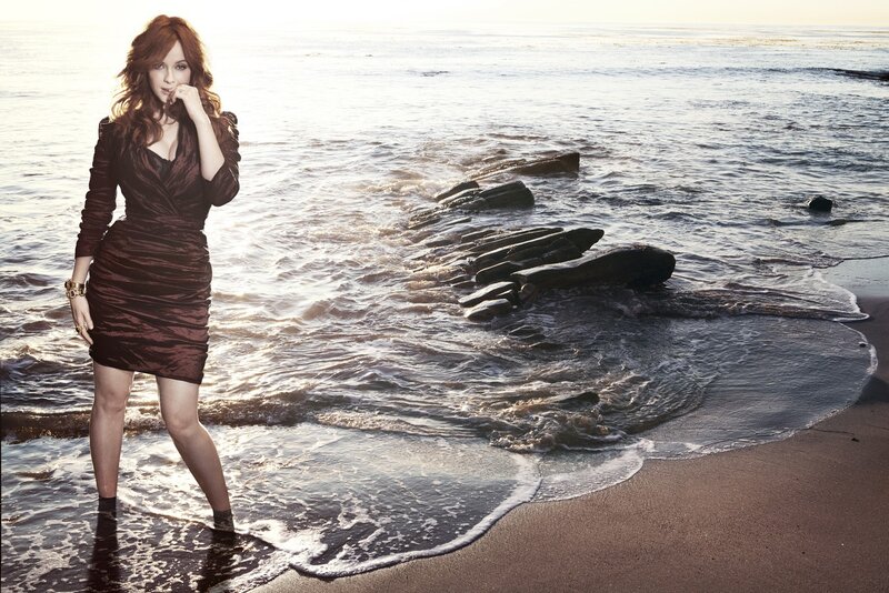 woman on beach at sunset