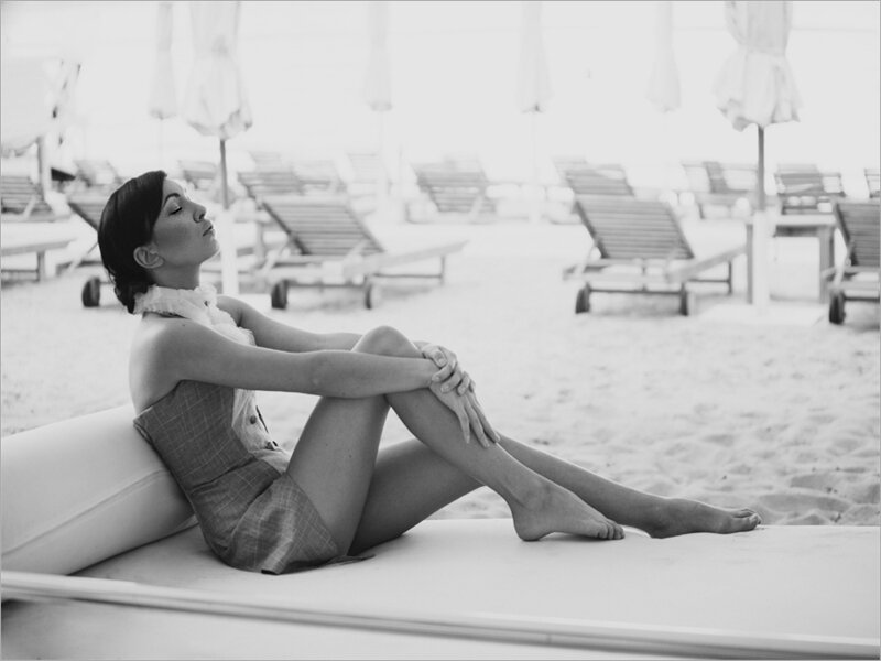 Woman on Beach Lounge