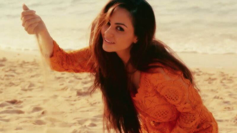 Woman on Beach — Orange, Relaxed