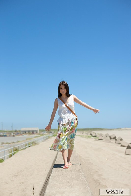 Woman on beach path