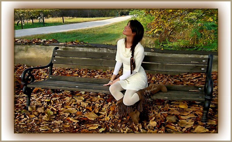 Woman on Bench — Brown