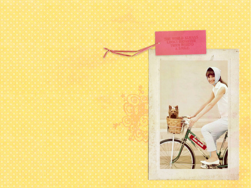Woman on Bicycle with Dog