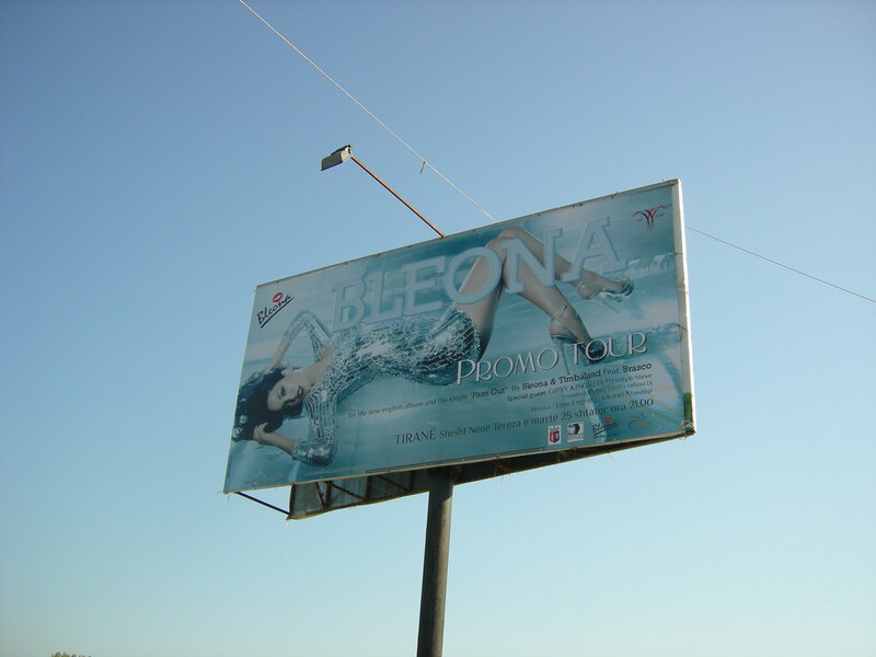 Woman on Billboard — Blue