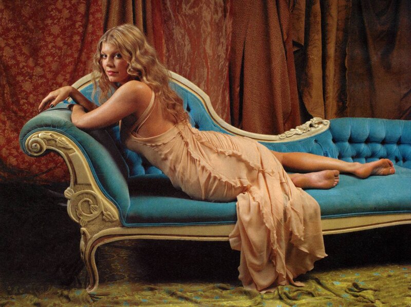 Woman on Blue Chaise