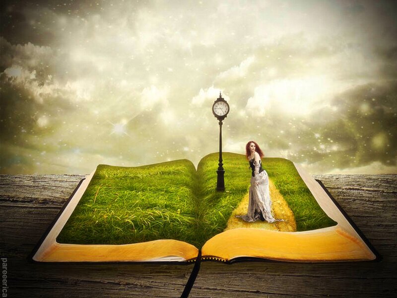Woman on Book Path
