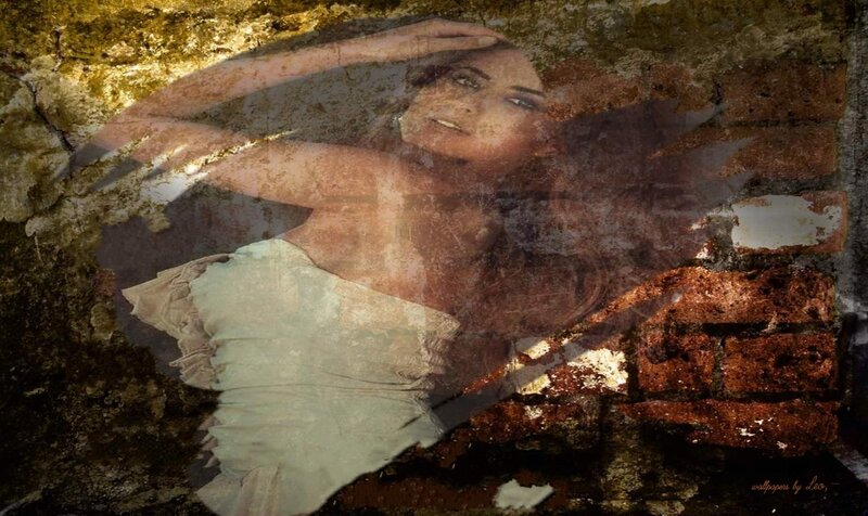 Woman on Brick Wall