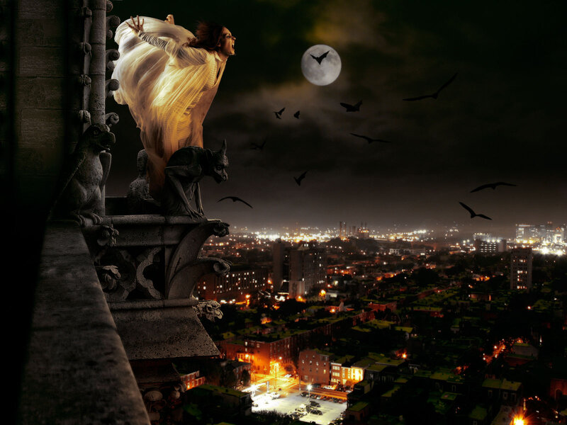 Woman on Cathedral Ledge — Black