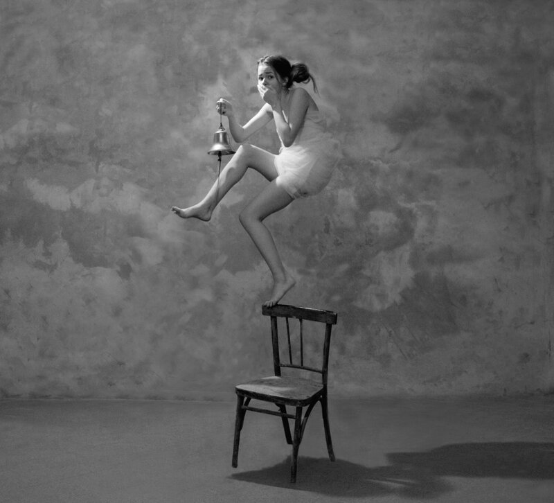 Woman on Chair with Bell